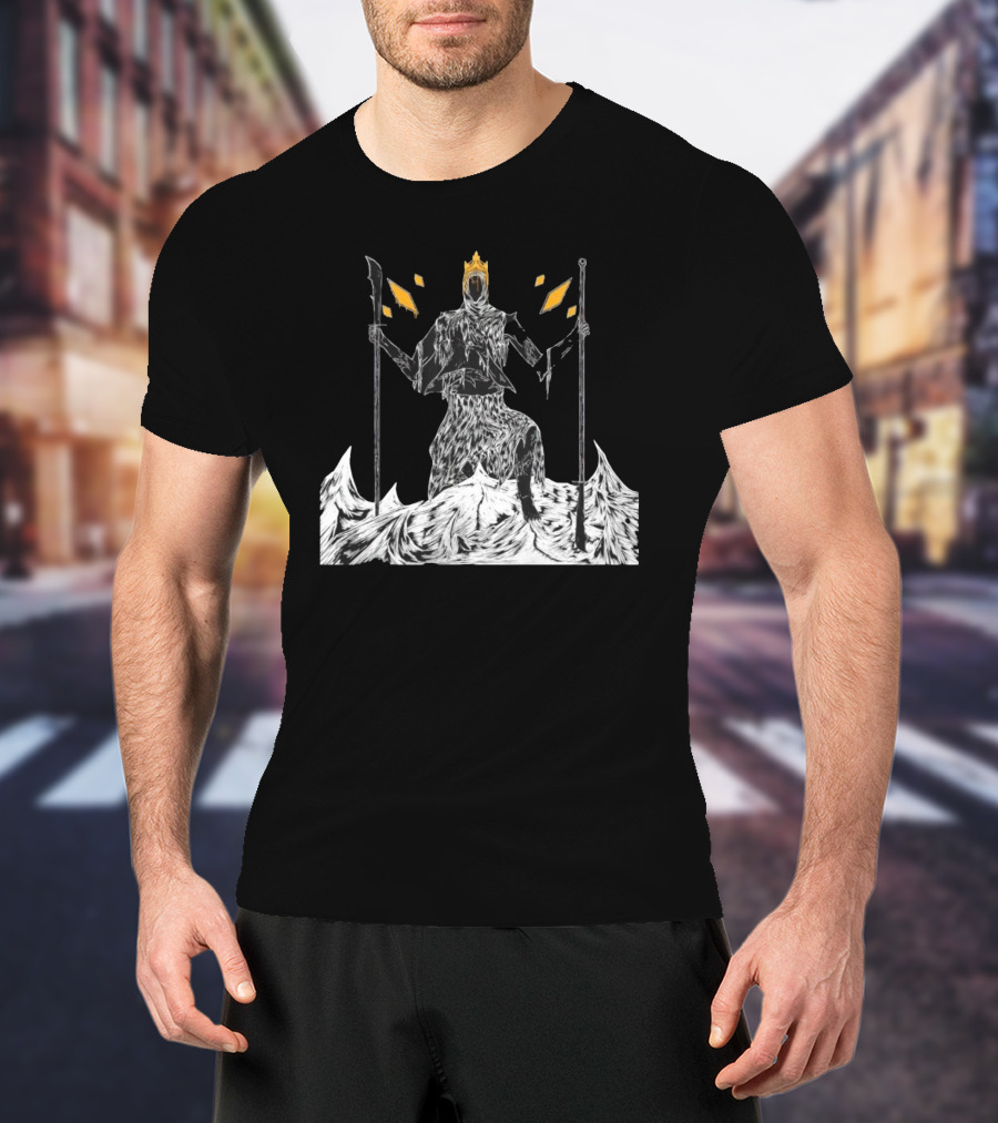 The Torn King Throne With Crown And Staffs T-Shirt