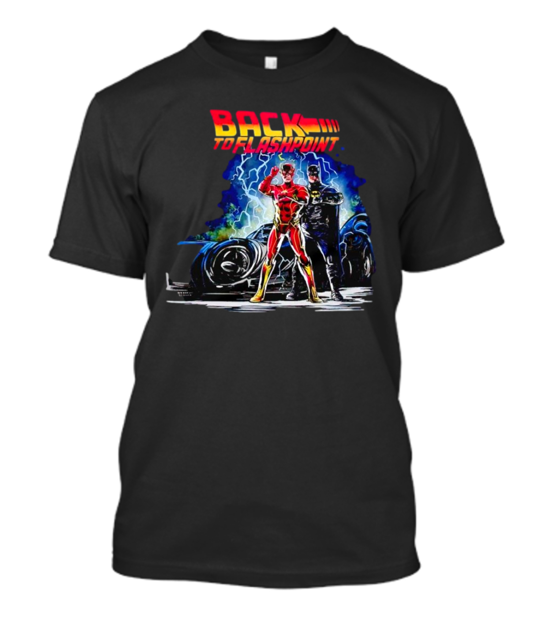 Back To Flashpoint Lightning Duo And Time Travel Car T-Shirt