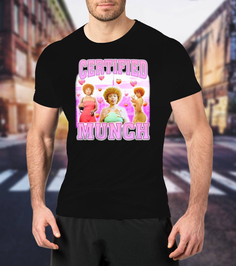 Certified Munch Pink Heart Bootleg Aesthetic Trio T-Shirt
