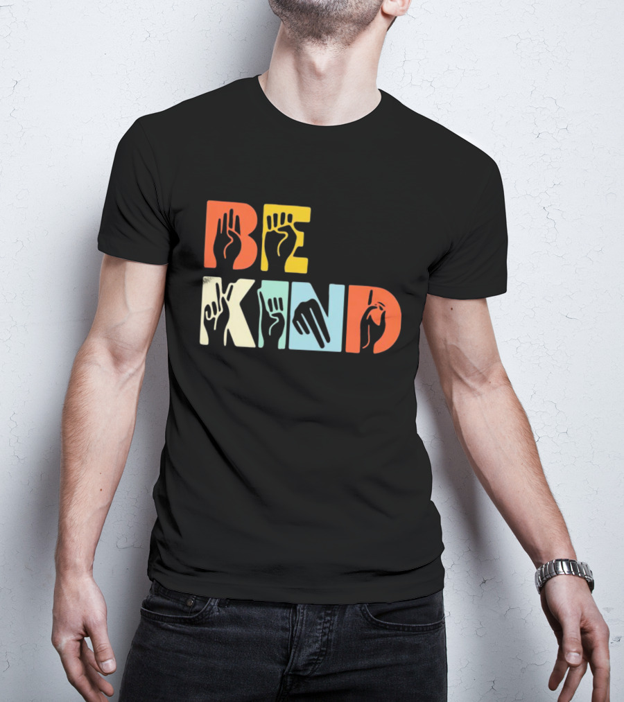 Be Kind Hands Sign Language Pride T-Shirt