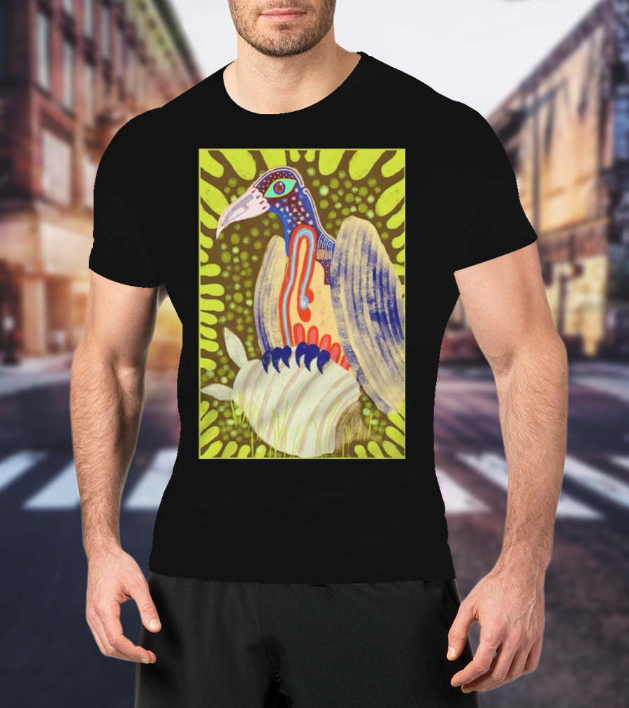 Bird Friends To The End Vivid Psychedelic Feathered Symbols T-Shirt