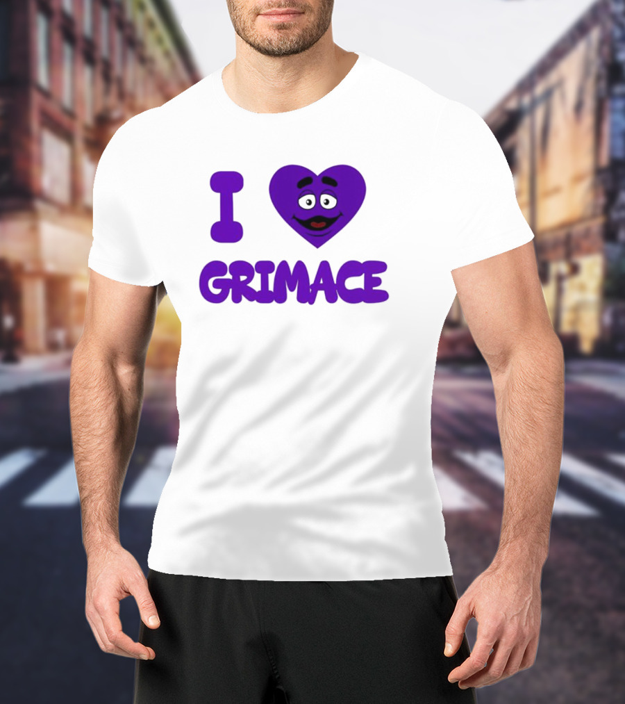I Heart Grimace’s McDonald’s Grimace Face T-Shirt