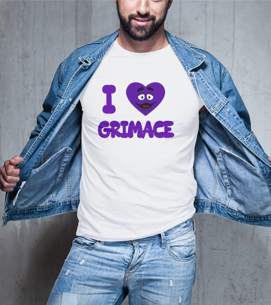 I Heart Grimace’s McDonald’s Grimace Face T-Shirt