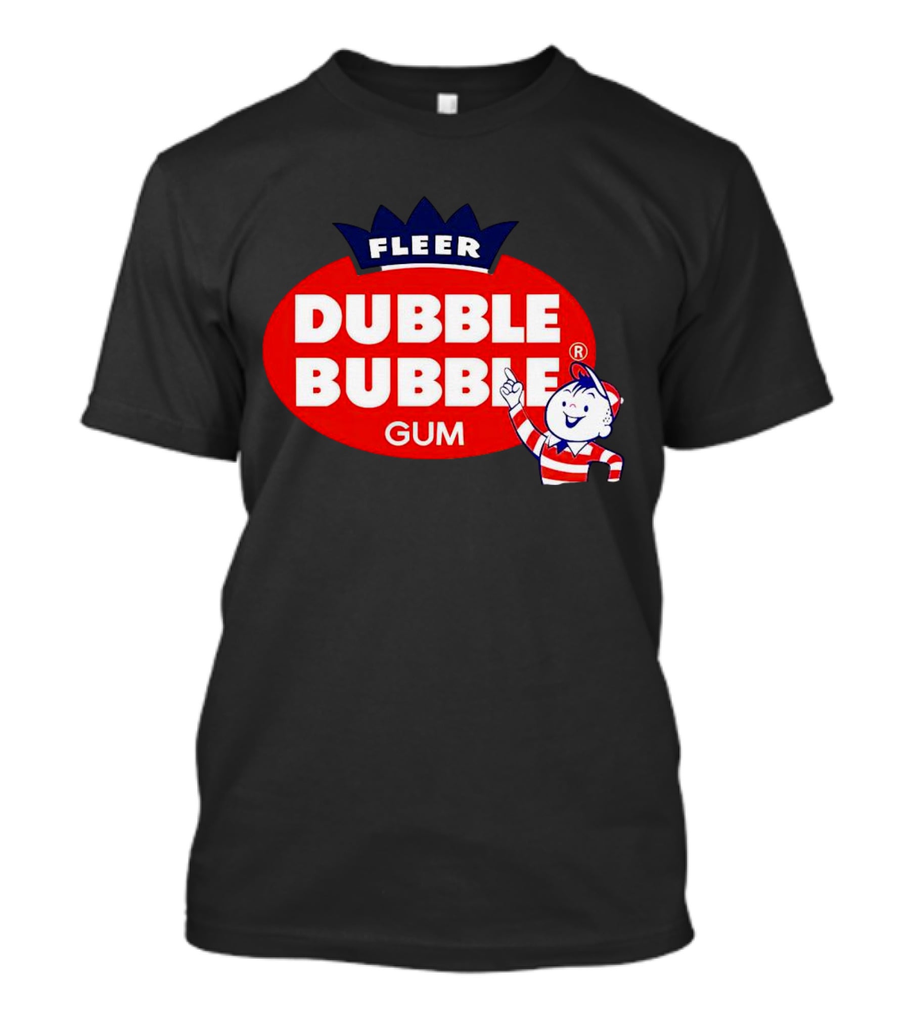 Fleer Dubble Bubble Gum Classic Logo With Character In Striped T-Shirt