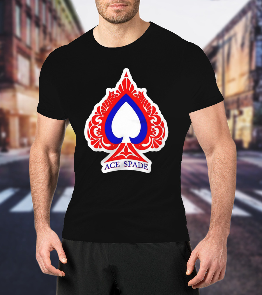 Heels On Starz Ace Spade Red Blue Emblem T-Shirt