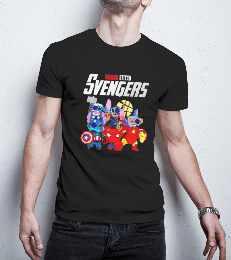 Stitch Stitch Svengers Avengers Crossover Characters T-Shirt