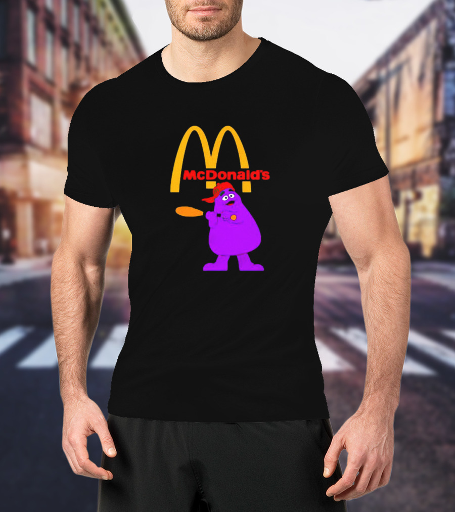 Grimace Baseball Bat McDonald's T-Shirt
