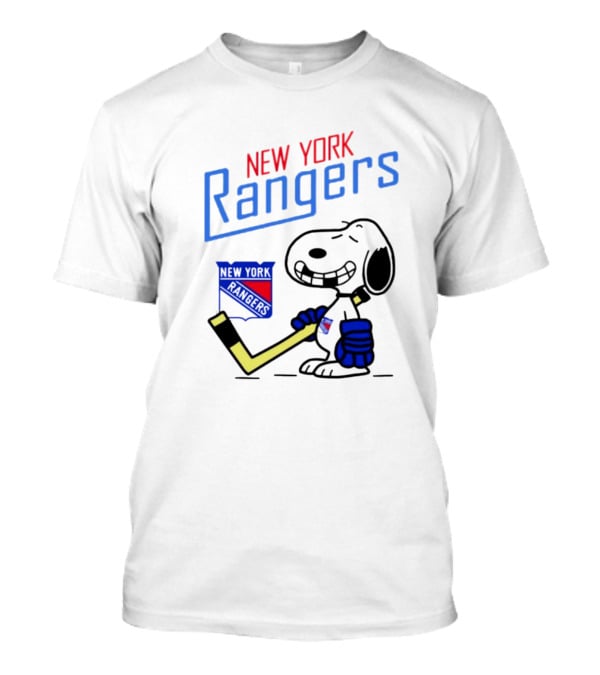 Snoopy New York Rangers Hockey Fan Iconic Collaboration T-Shirt