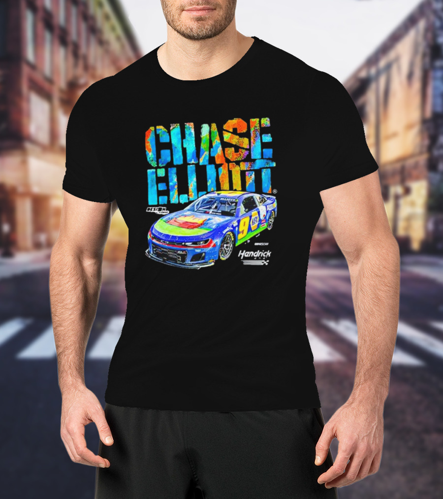 Chase Elliott #9 Hendrick Motorsports Colorful Design NASCAR Racer T-Shirt
