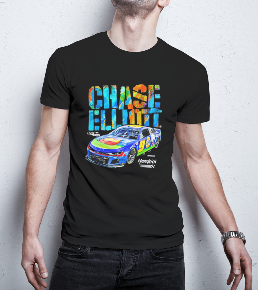 Chase Elliott #9 Hendrick Motorsports Colorful Design NASCAR Racer T-Shirt