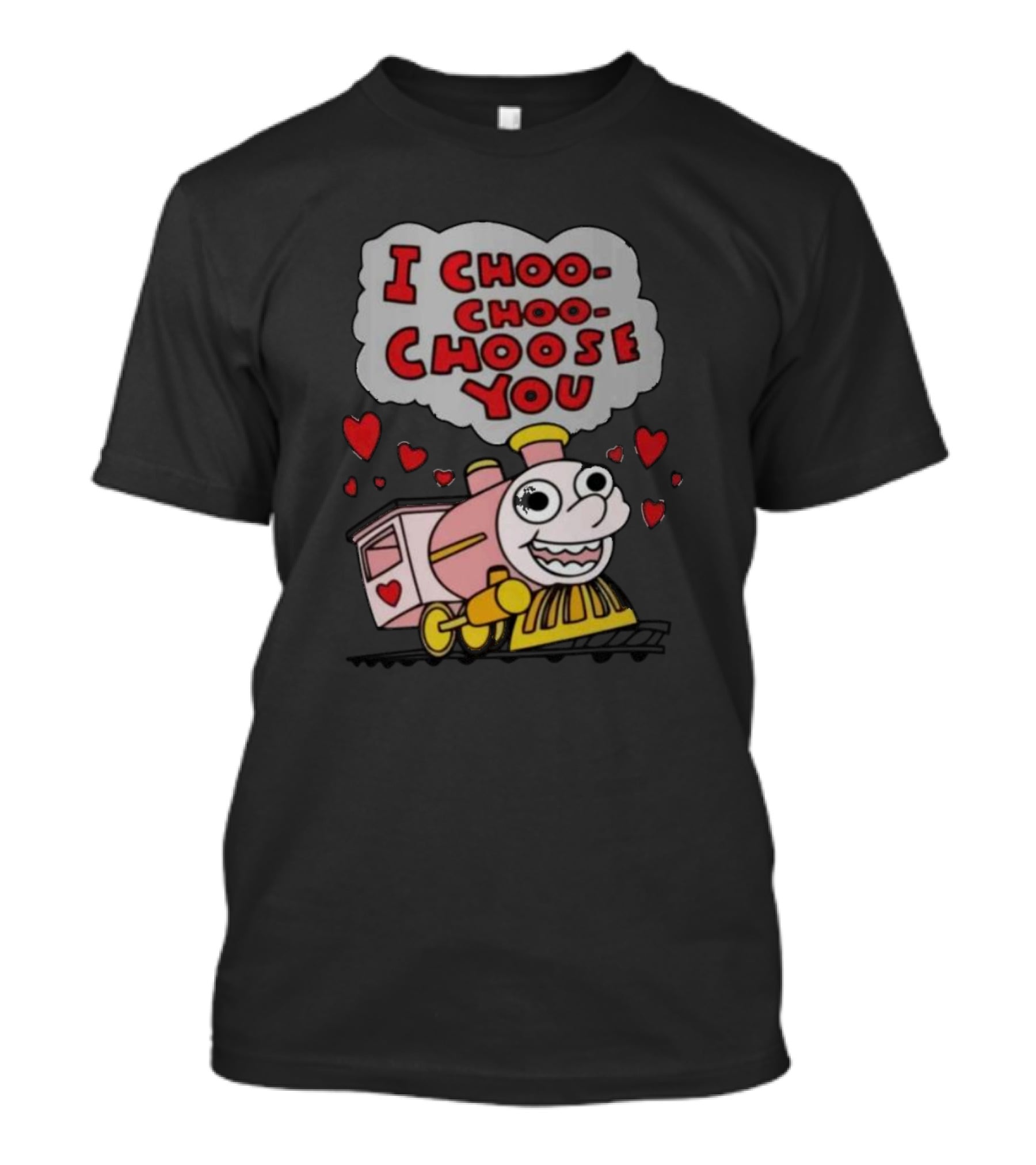 I Choo-Choo-Choose You Cute Train Hearts T-Shirt