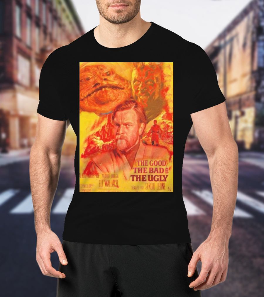 Obi Wan Kenobi Darth Maul Jabba The Good The Bad The Ugly Movie T-Shirt