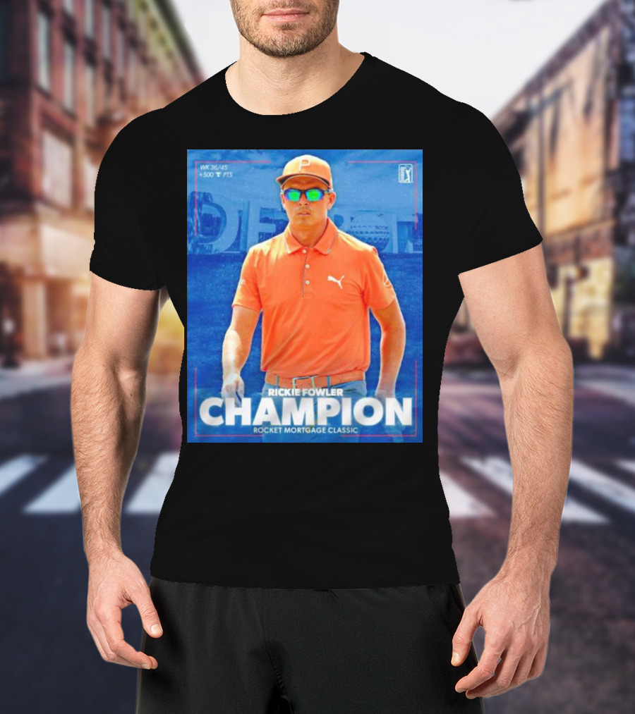 WK 36/45 Rickie Fowler Champion Rocket Mortgage Classic T-Shirt