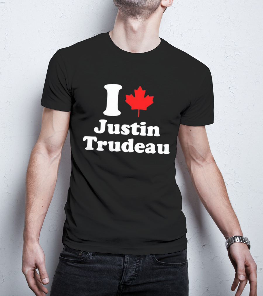 I Love Justin Trudeau Canada Maple Leaf T-Shirt