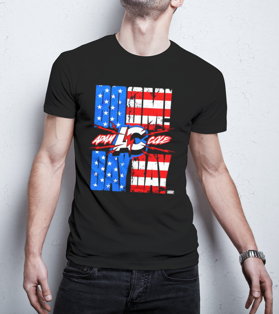 Adam Cole Boom Bay Bay American Flag AEW T-Shirt