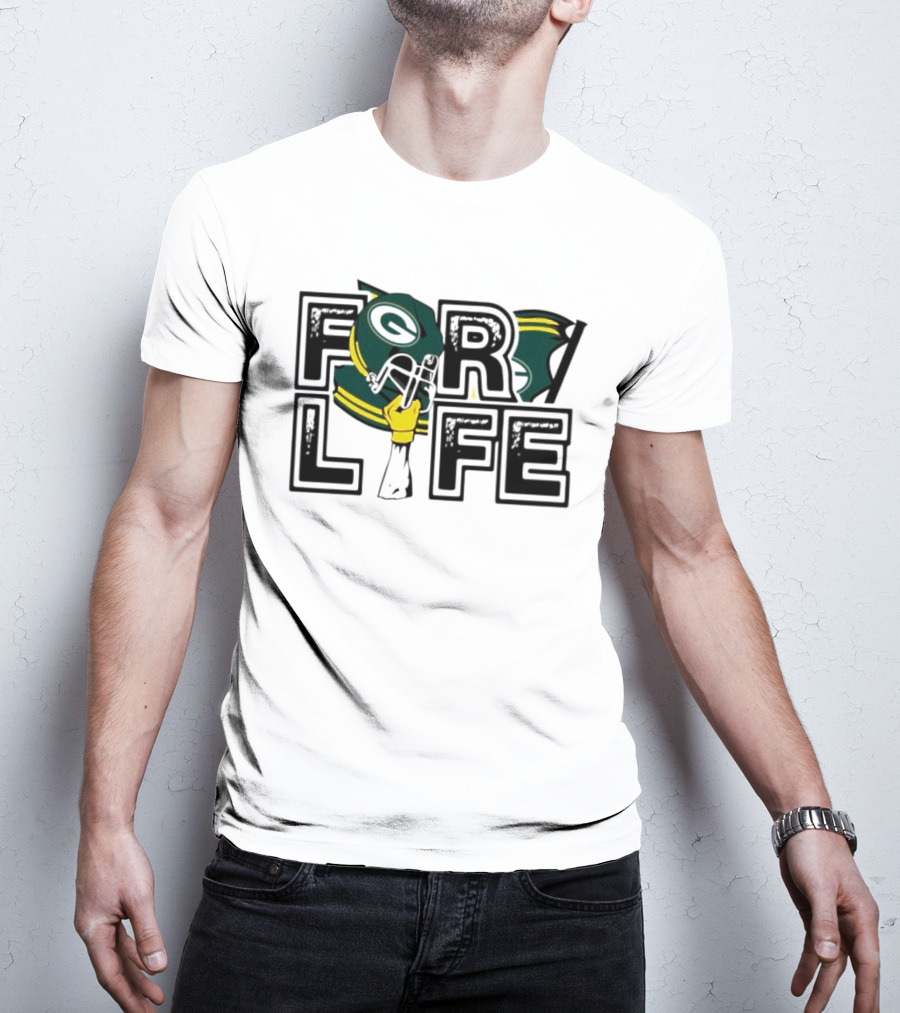 Green Bay Packers Helmet For Life T-Shirt
