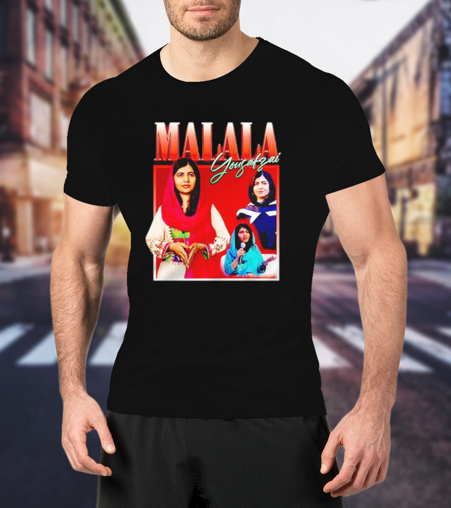 Malala Yousafzai Inspirational Collage T-Shirt