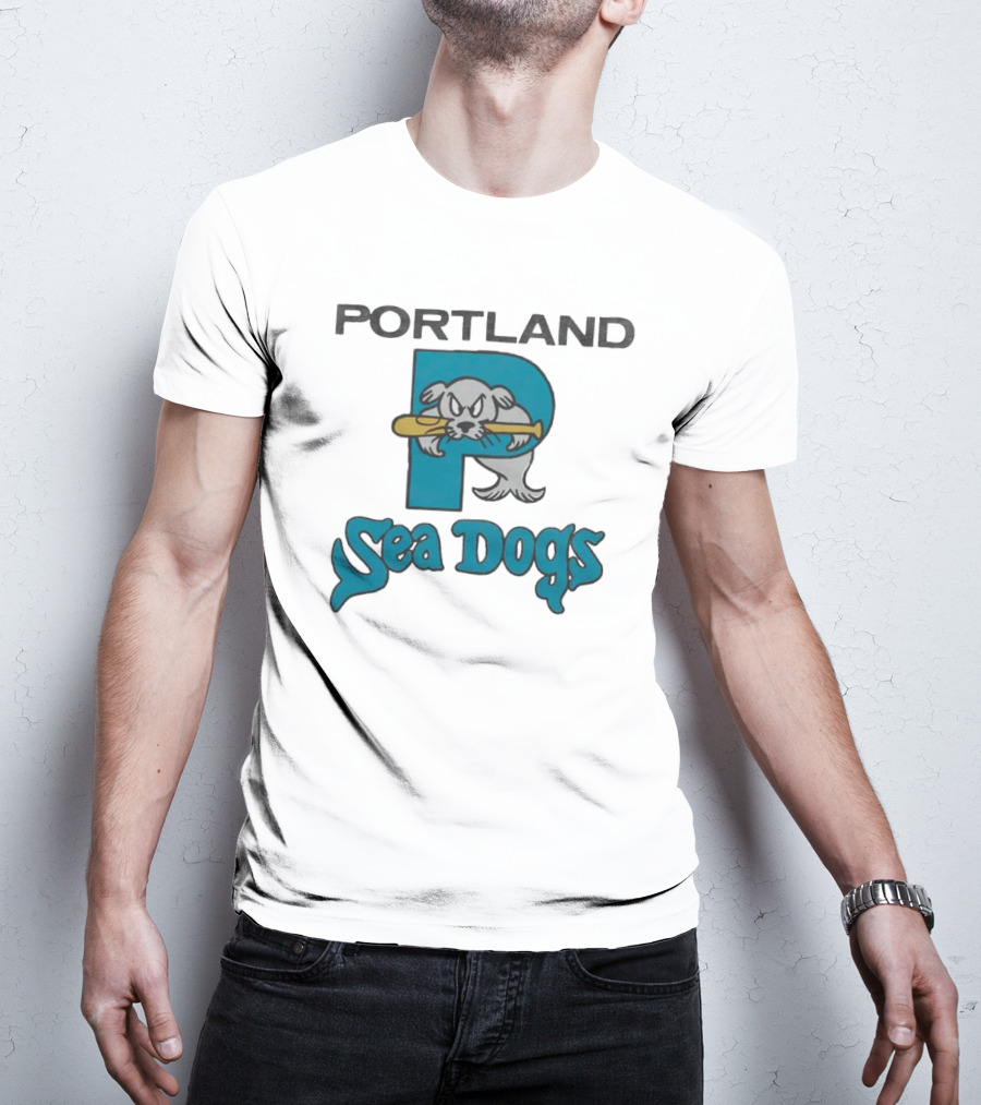 Portland Sea Dogs Baseball Bat T-Shirt
