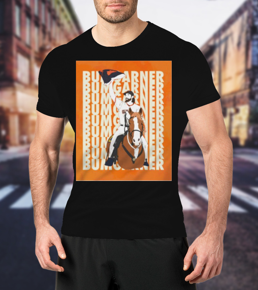 Bumgarner Riding Horse Giants Baseball Victory T-Shirt