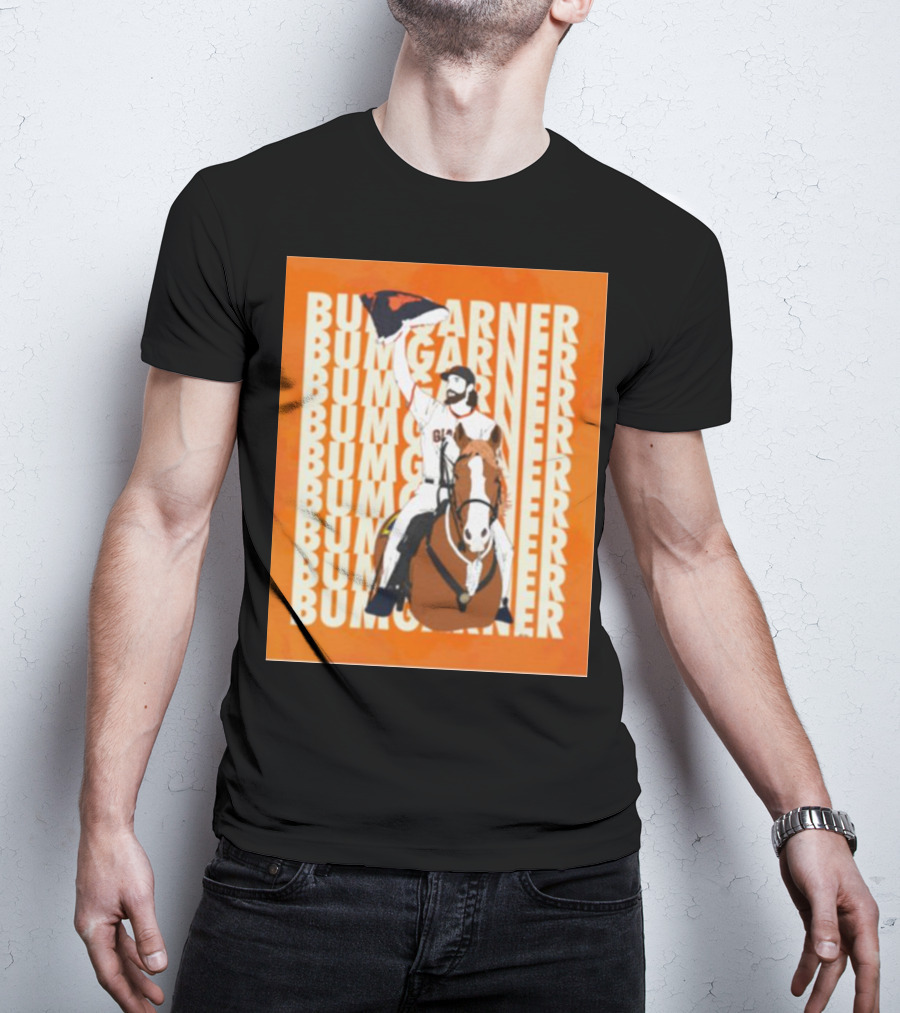 Bumgarner Riding Horse Giants Baseball Victory T-Shirt