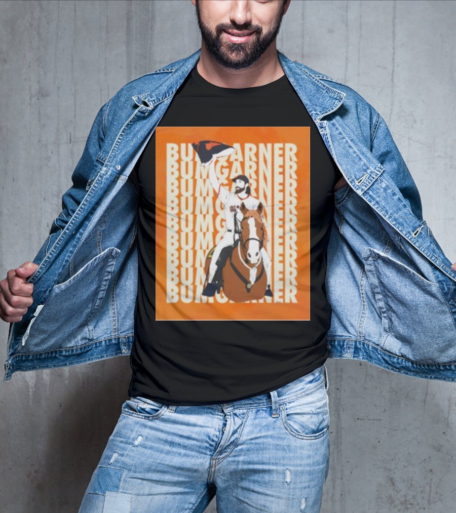 Bumgarner Riding Horse Giants Baseball Victory T-Shirt