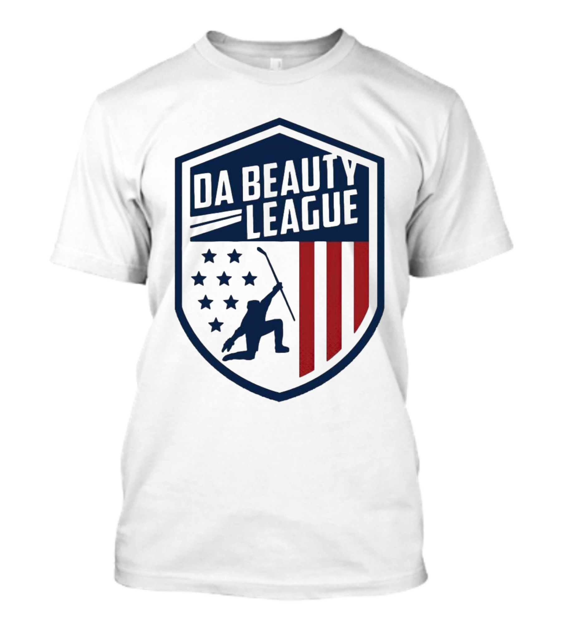 Happy Independence Day Da Beauty League Hockey Patriotic Shield T-Shirt