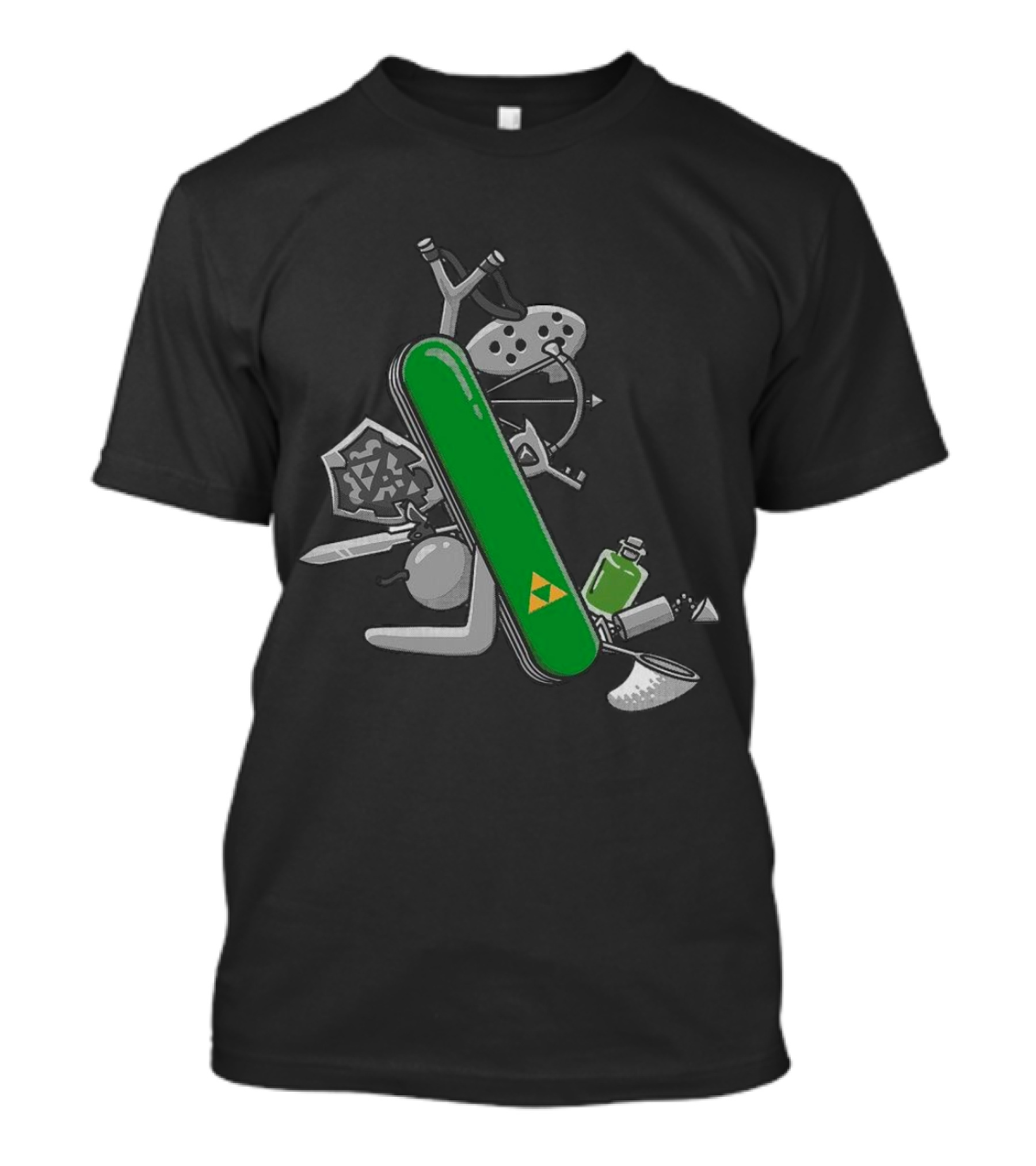 Hyrule Army Knife Multi-Tool Legend Of Zelda Iconic Symbols T-Shirt