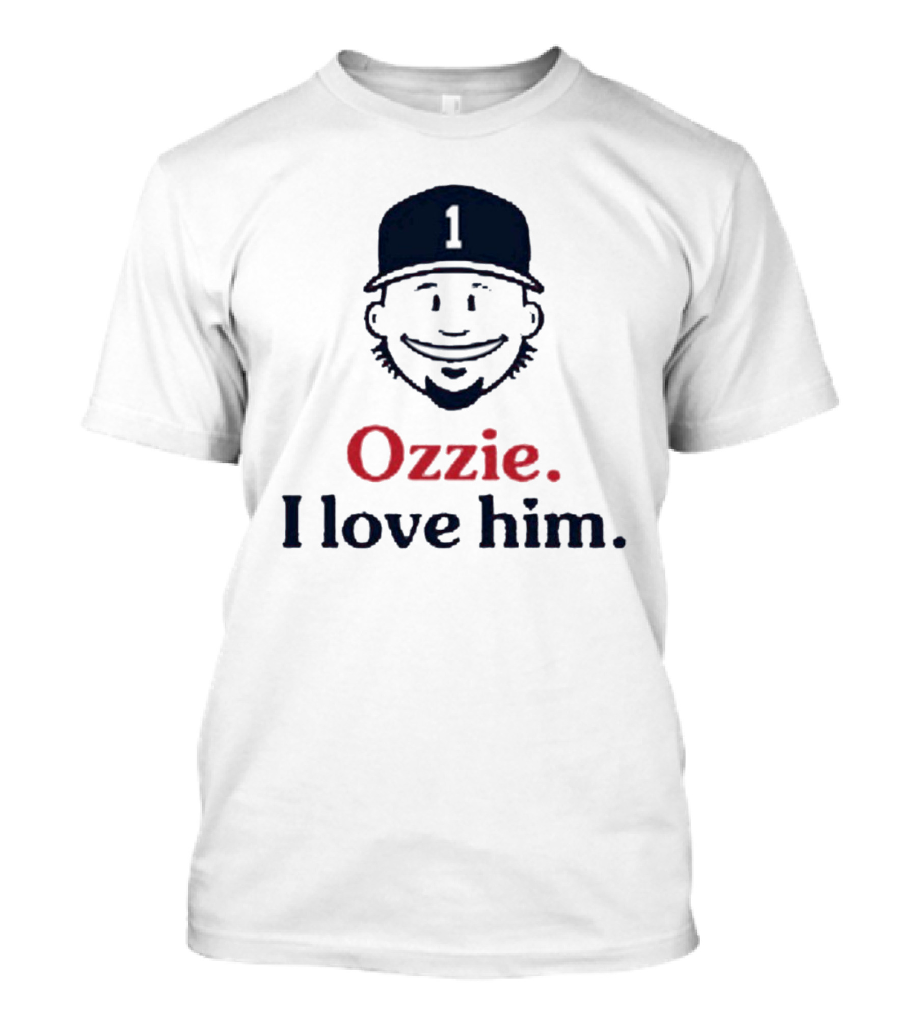 Ozzie #1 I Love Him Baseball Cap Image T-Shirt