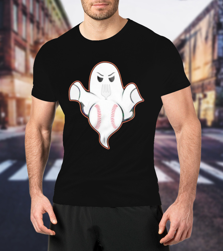 Ghost Forkball Baseball Spirit T-Shirt