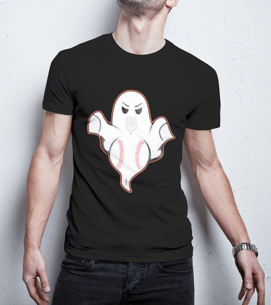 Ghost Forkball Baseball Spirit T-Shirt