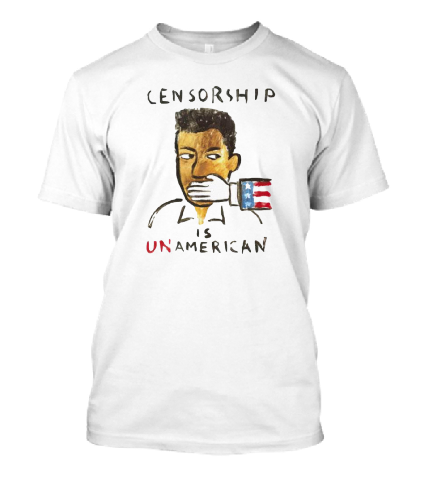 Censorship Is Unamerican With American Flag Colors T-Shirt
