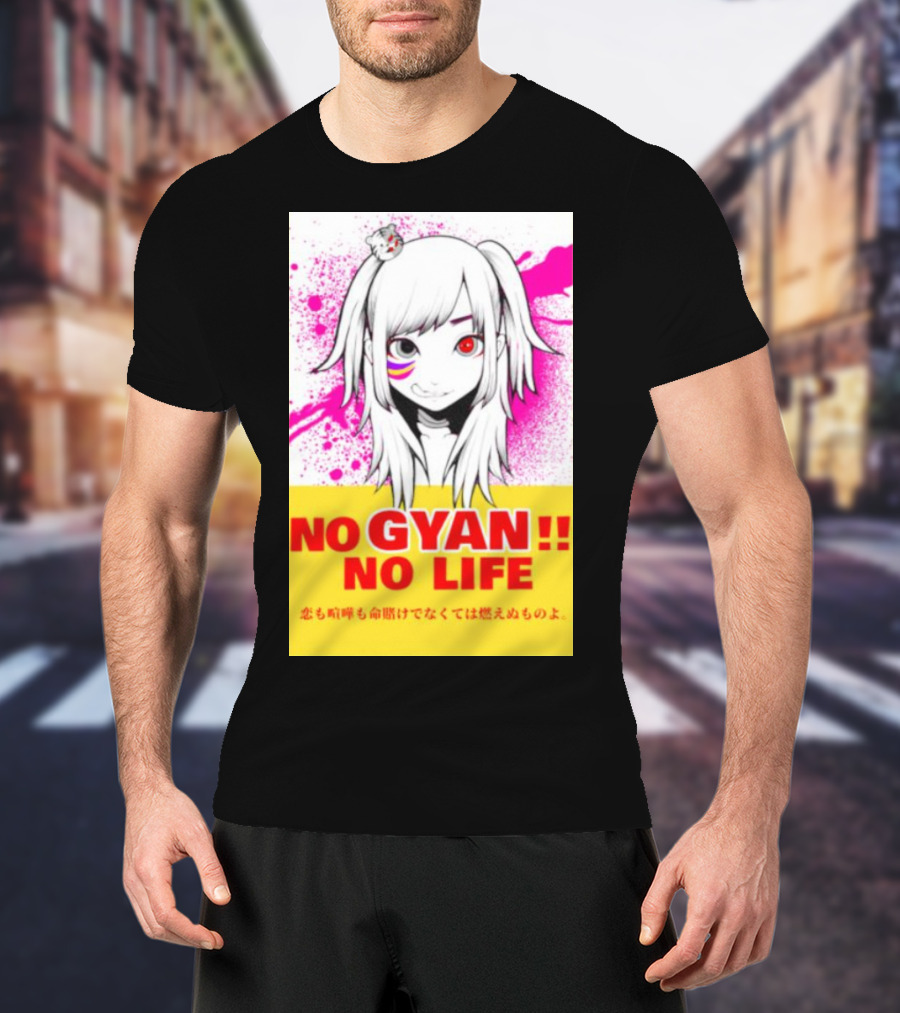 No Gyan No Life Manga Art With Cute Girl And Splatter Background T-Shirt