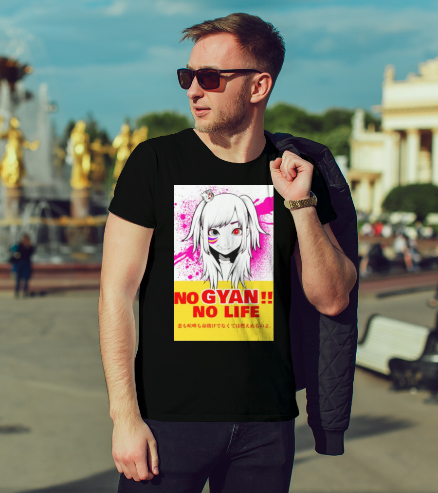 No Gyan No Life Manga Art With Cute Girl And Splatter Background T-Shirt