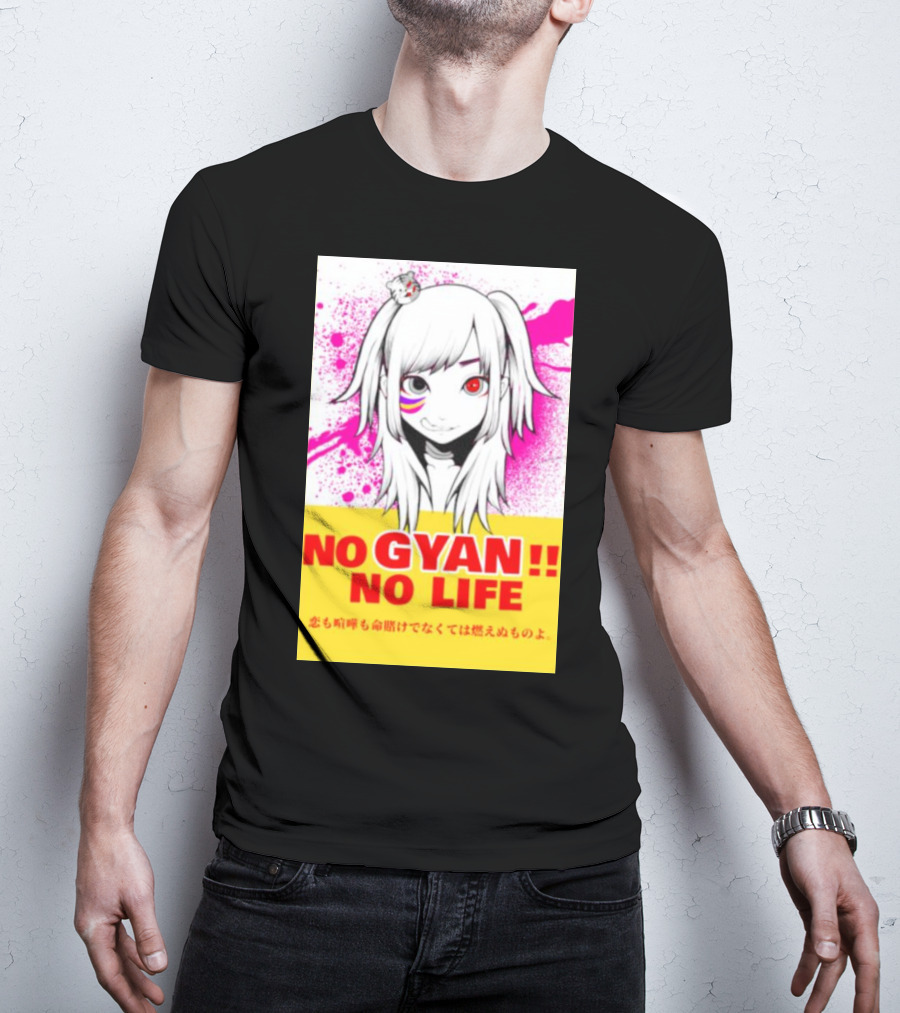 No Gyan No Life Manga Art With Cute Girl And Splatter Background T-Shirt