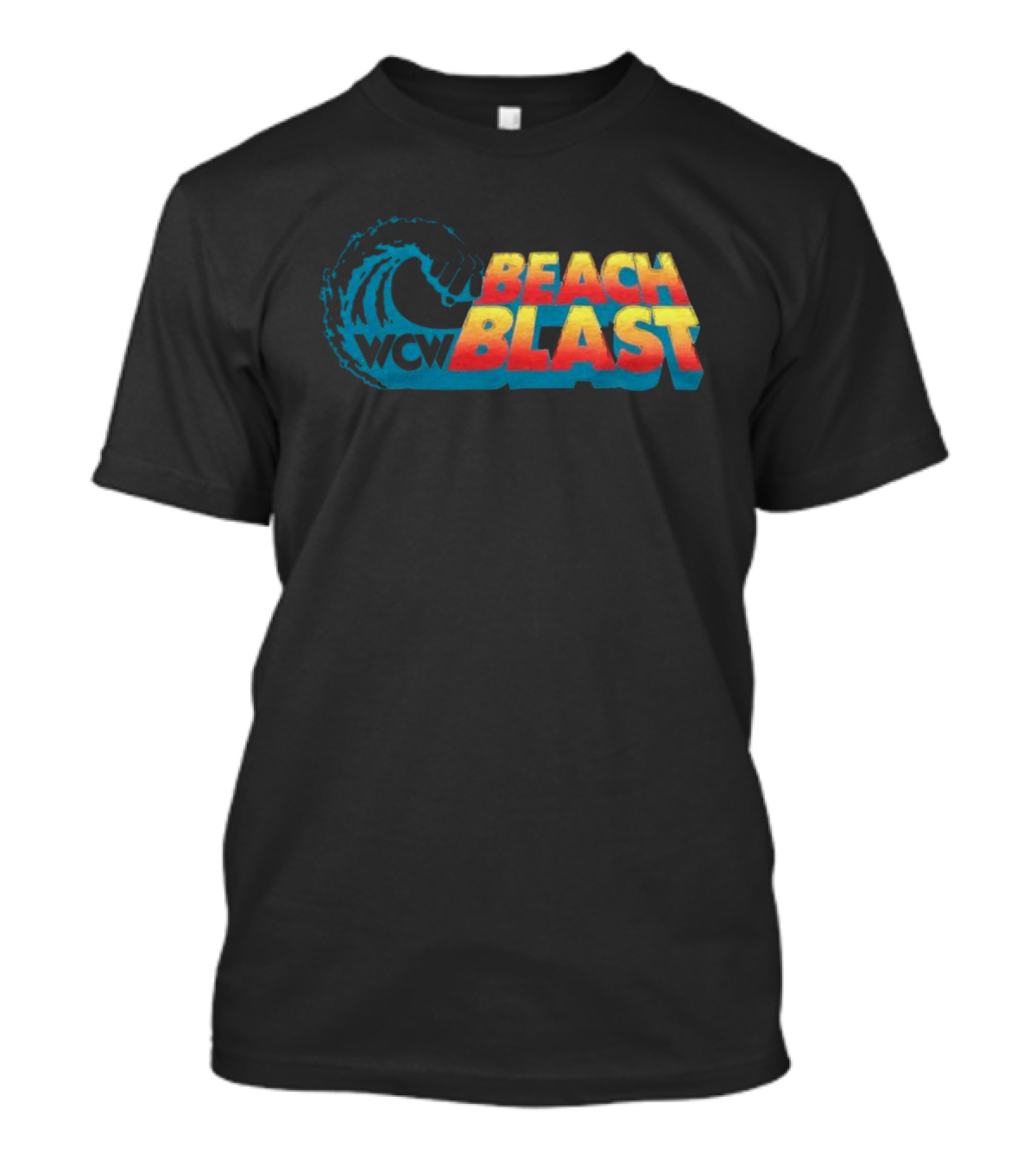 WCW Beach Blast Vintage Wrestling Event Logo Retro Wave T-Shirt
