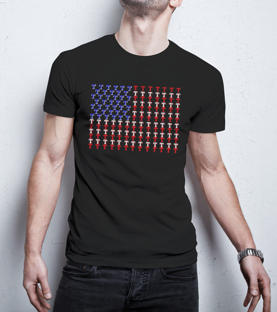 Texas Rangers American Flag T-Shirt