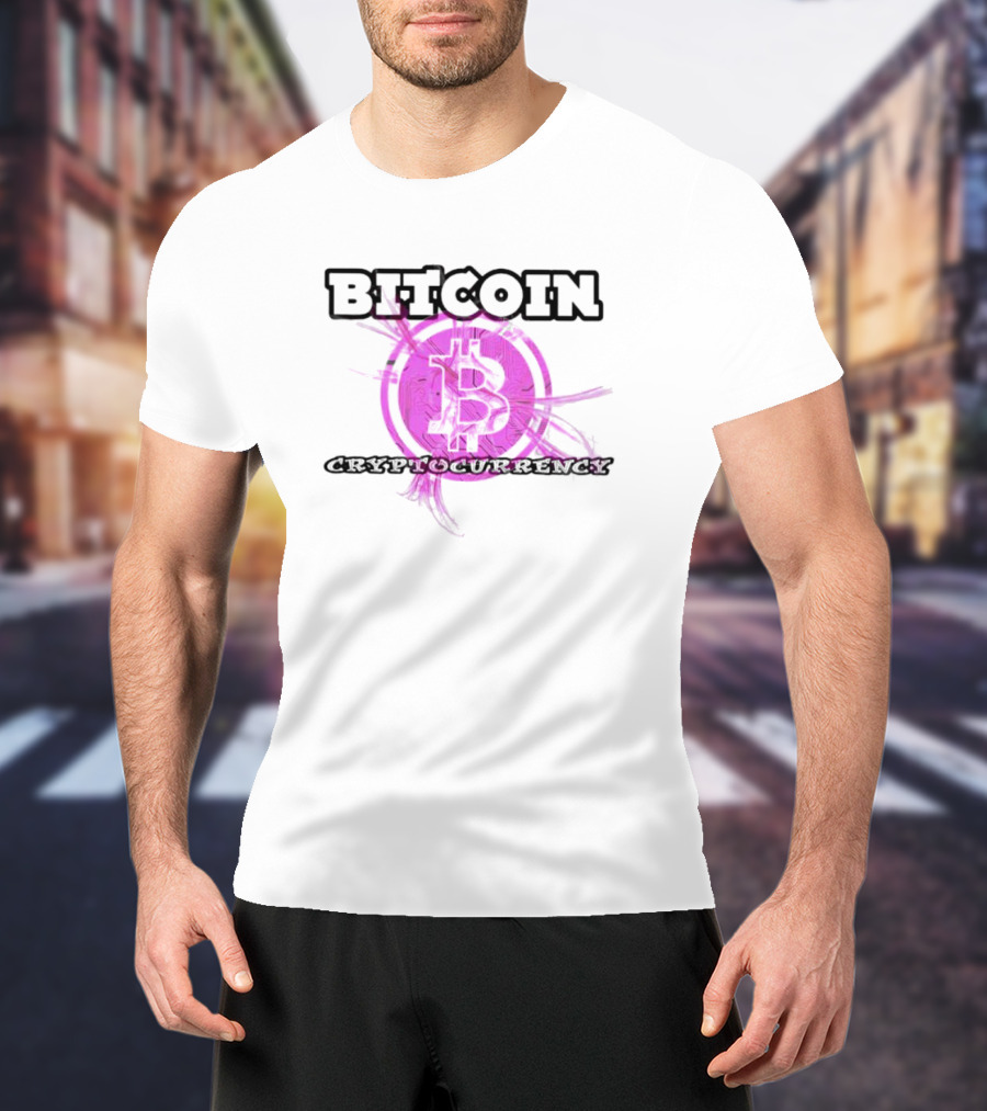 Bitcoin Cryptocurrency Pink T-Shirt
