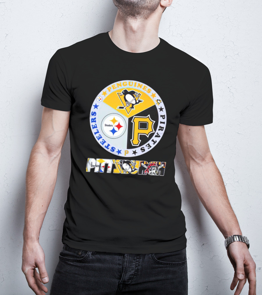 Steelers Penguins Pirates Pittsburgh Circle T-Shirt