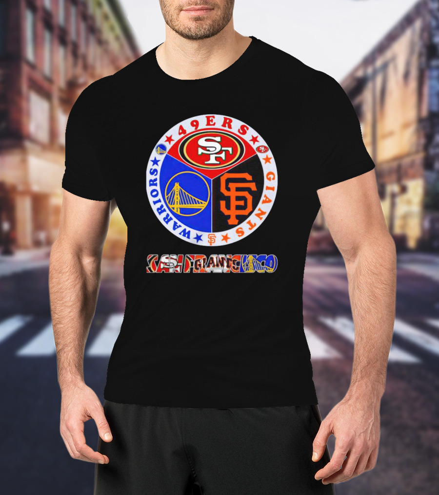 San Francisco 49ers Giants Warriors Logos Circle T-Shirt