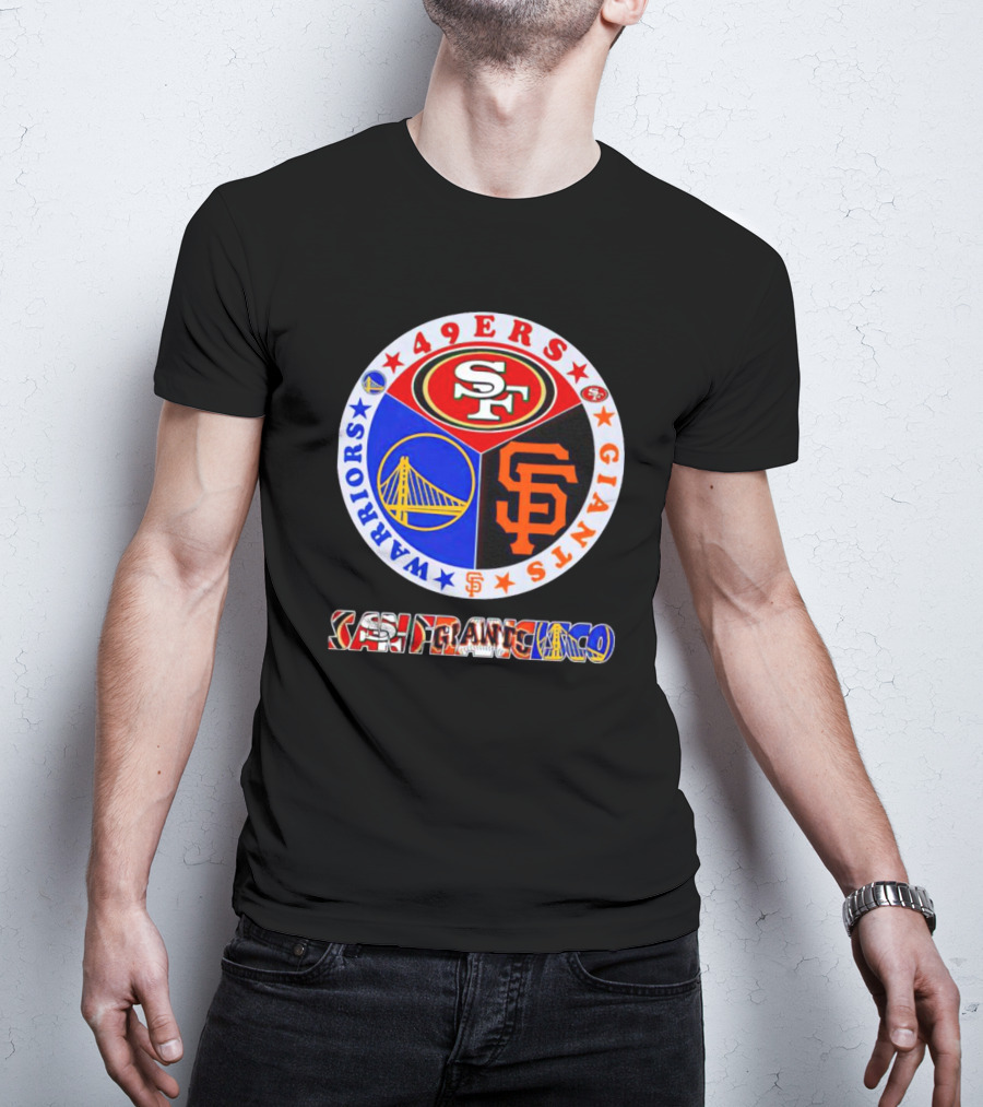 San Francisco 49ers Giants Warriors Logos Circle T-Shirt