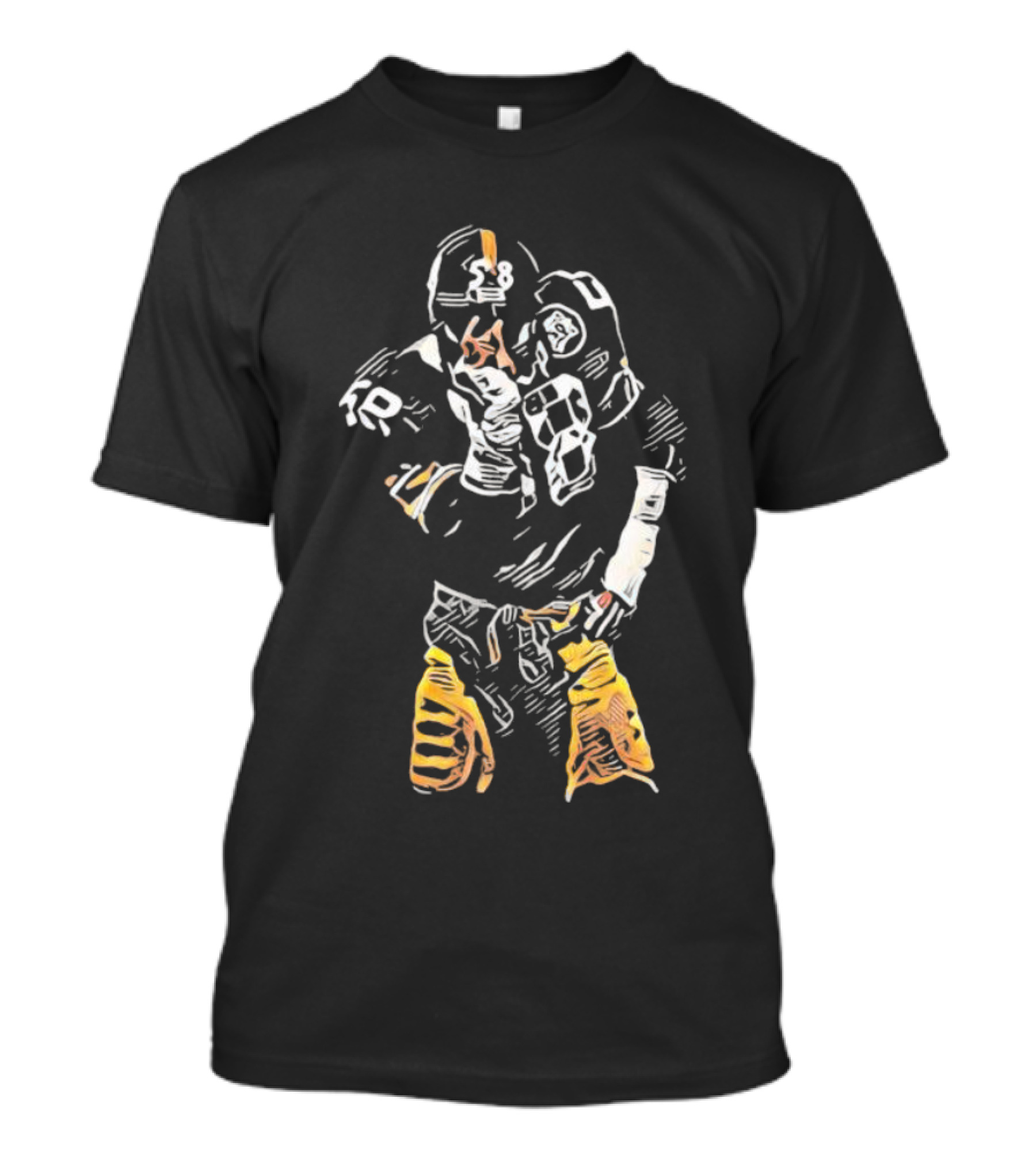 Steelers Jack Lambert Jack Splat Football Legend Black And Gold T-Shirt