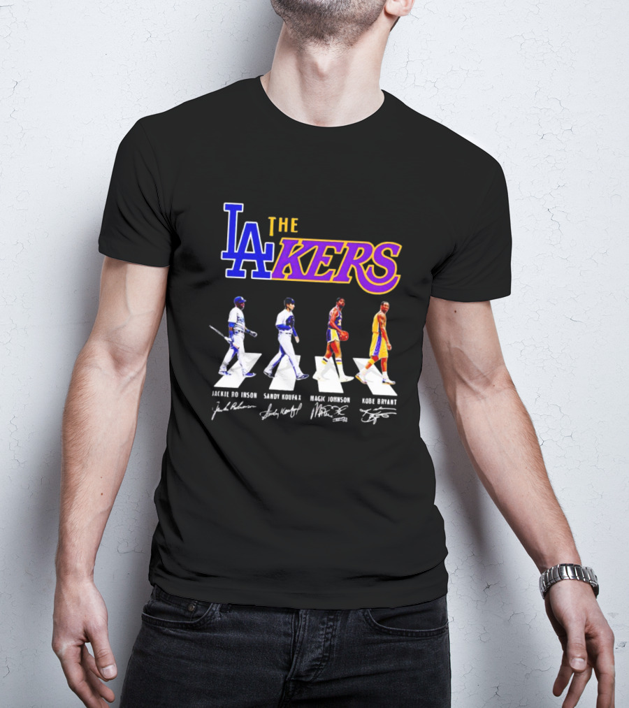 LA Lakers Jackie Robinson Sandy Koufax Magic Johnson Kobe Bryant T-Shirt