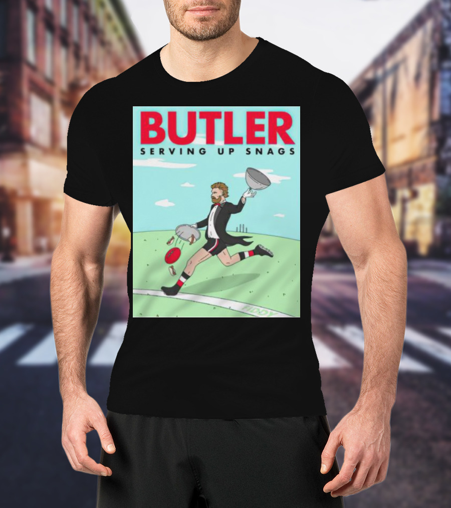 Butler Serving Up Snags Afl Football Tuxedo T-Shirt