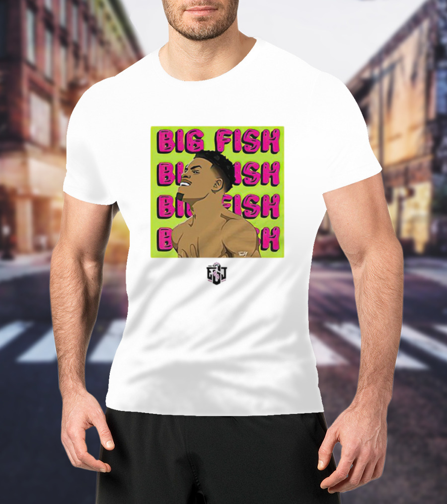 Errol Spence Jr Big Fish Repeating Text T-Shirt