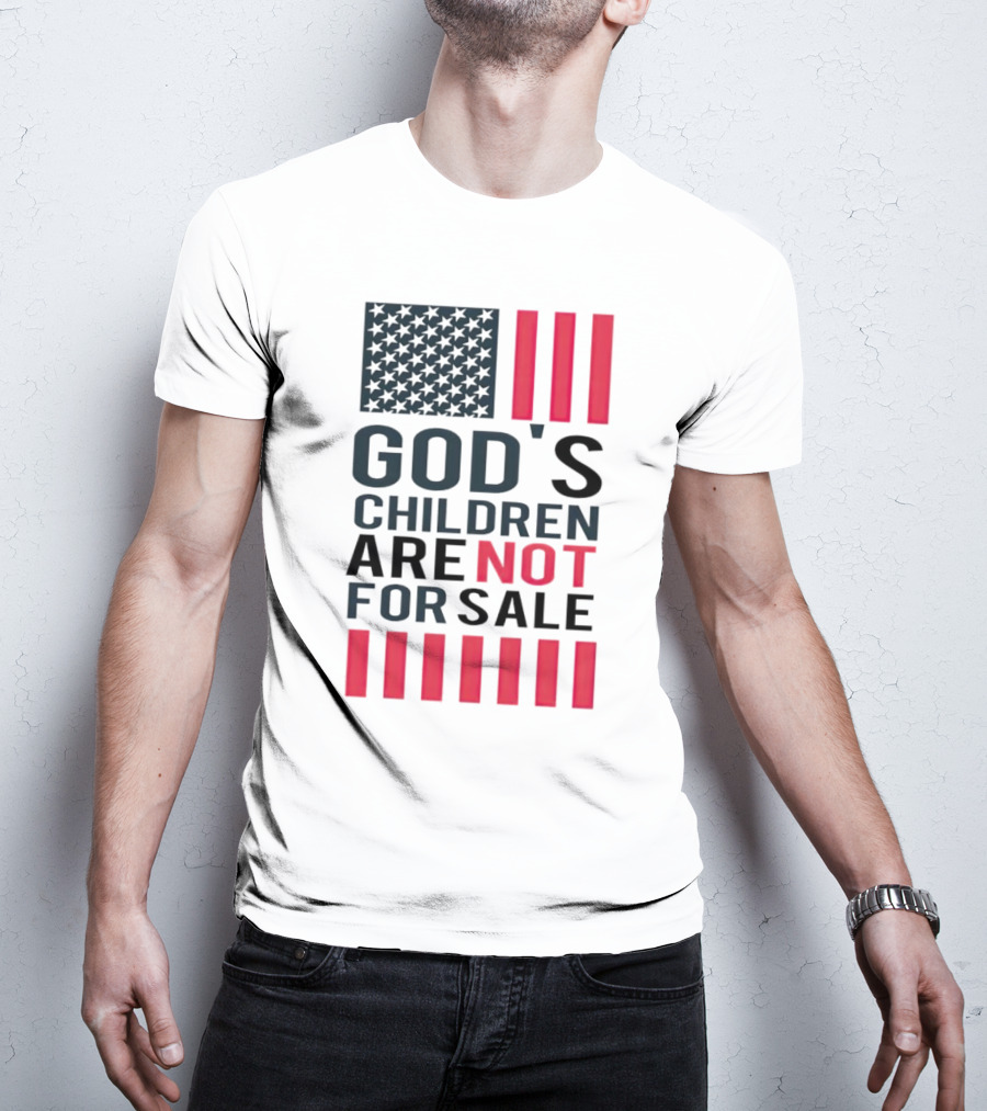 God's Children Are Not For Sale American Flag Stripes T-Shirt