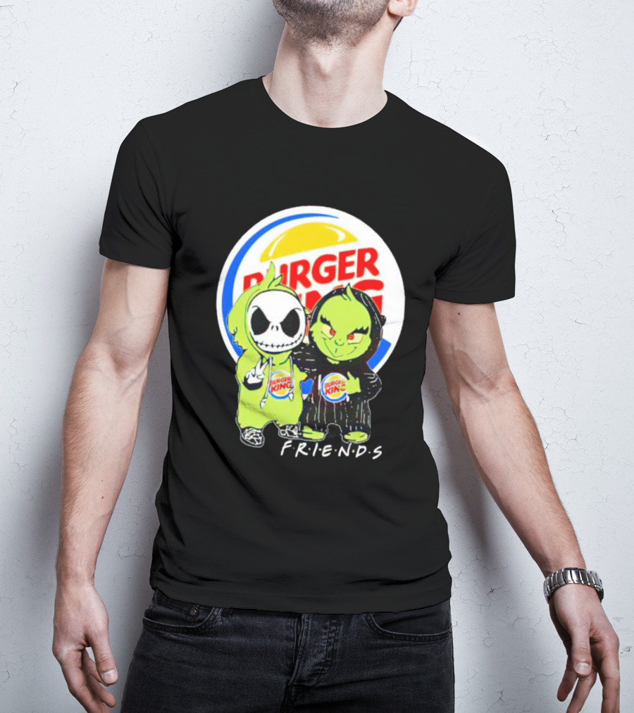 Burger King Friends Jack Skellington Grinch Collaboration T-Shirt