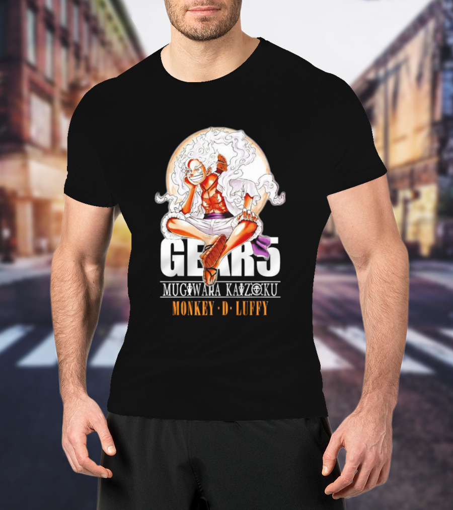 One Piece Monkey D. Luffy Gears Mugiwara Kaizoku T-Shirt