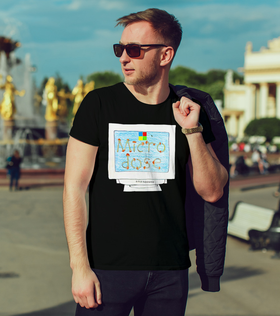 Dave Portnoy Microdose Retro Computer Monitor T-Shirt