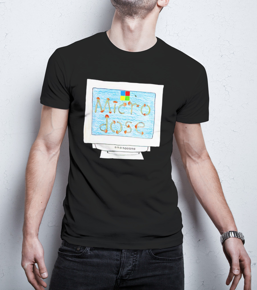 Dave Portnoy Microdose Retro Computer Monitor T-Shirt