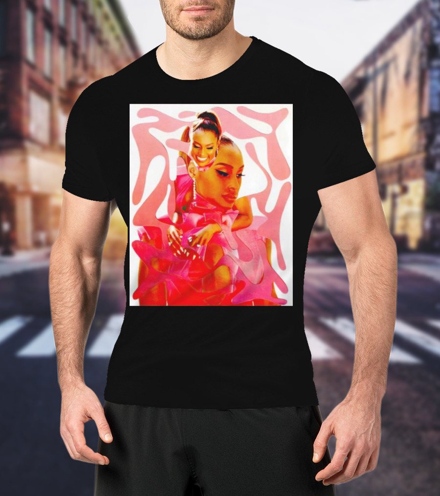 Issa Rae Barbie In Pink Abstract T-Shirt
